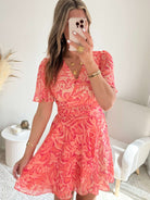 Robe corail - Lisa