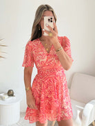 Robe corail - Lisa