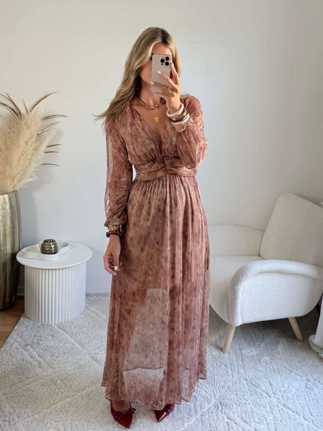 Robe longue irisée - Jade