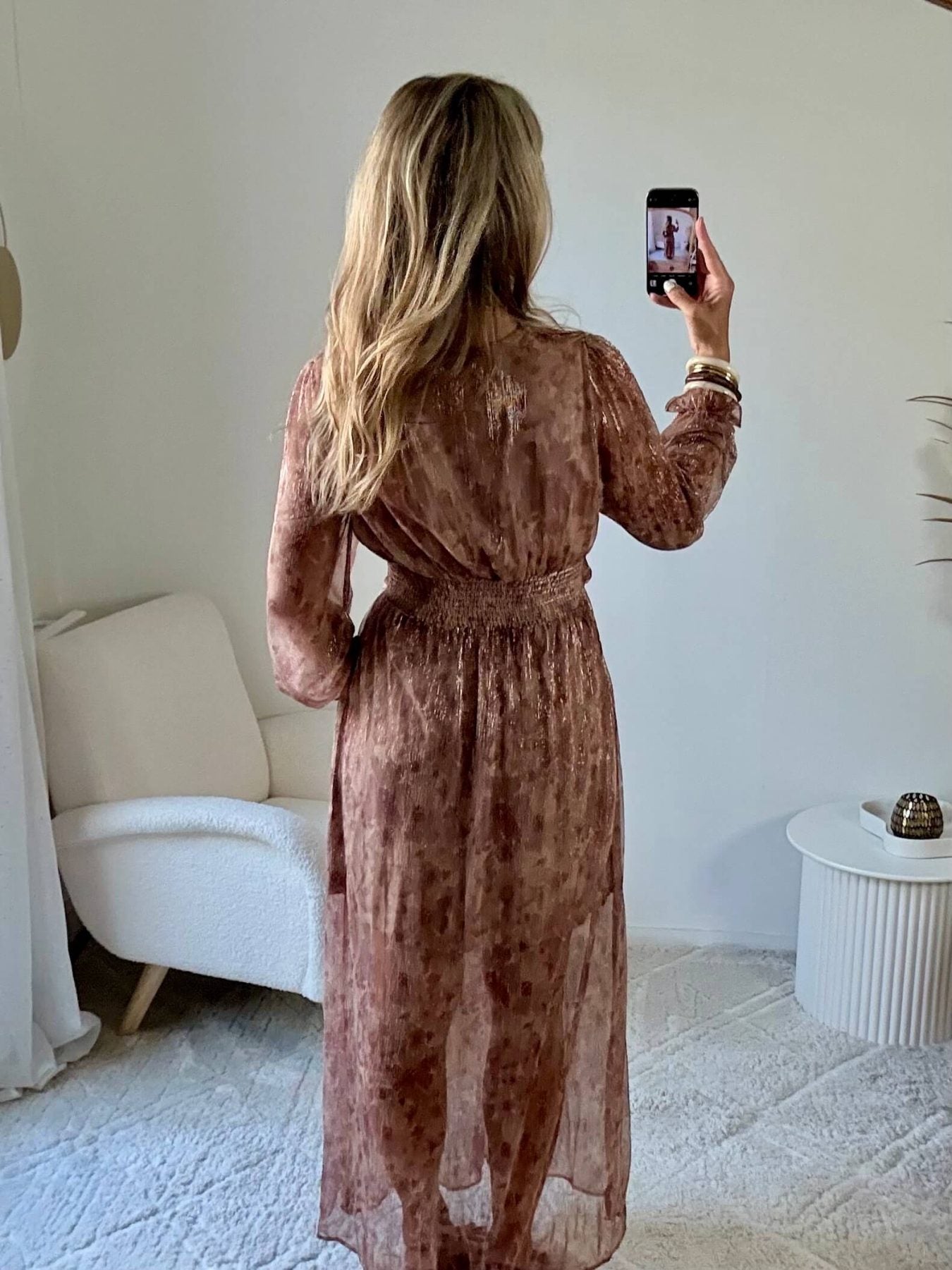 Robe longue irisée - Jade