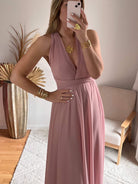 Robe dos nu rose poudré - Valentina