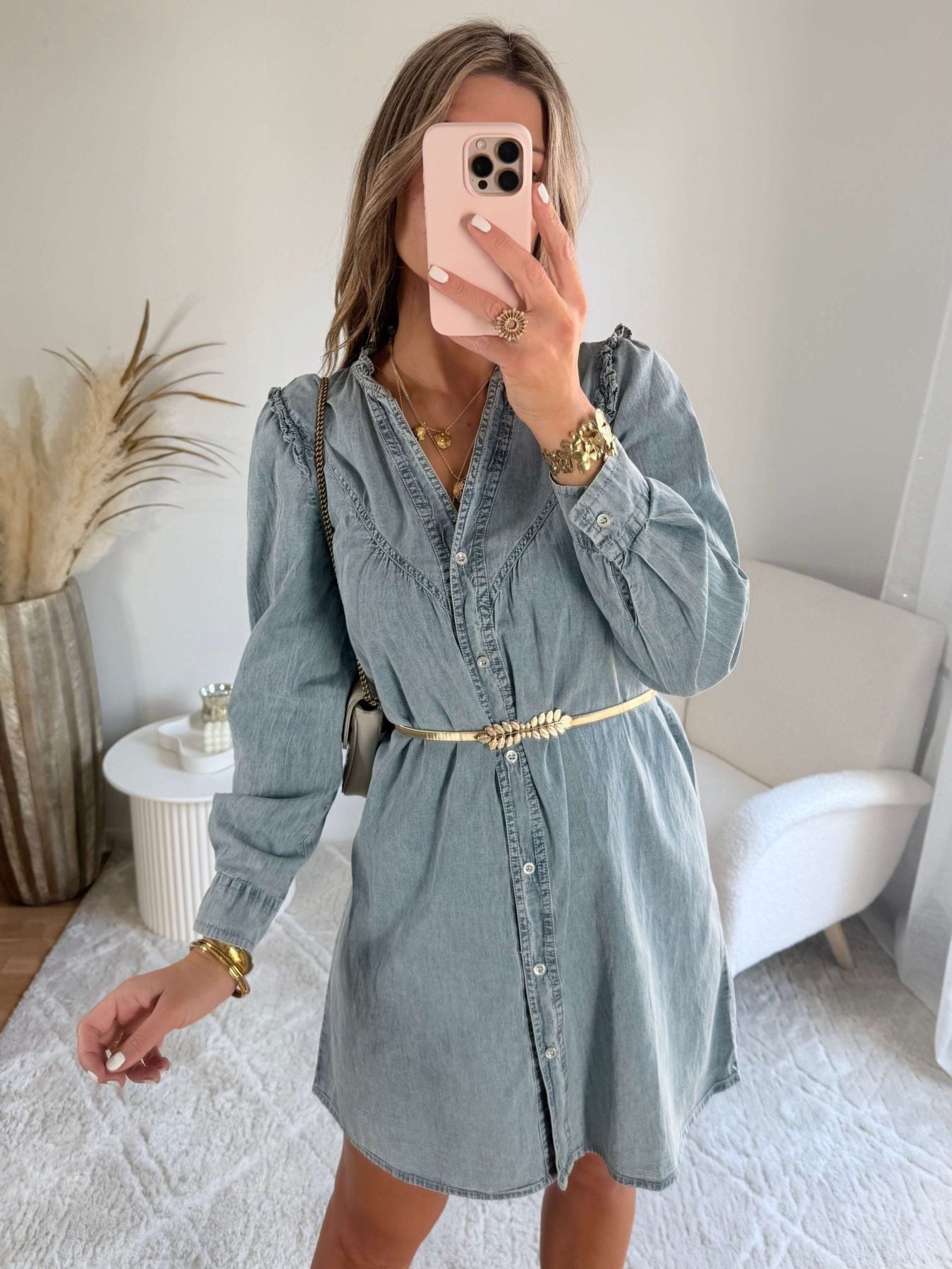 Robe chemise en jean - Sixtine