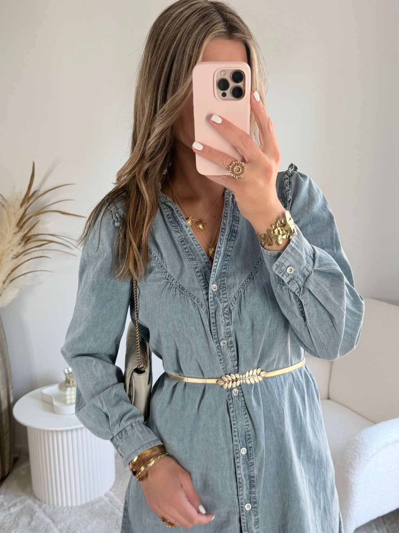 Robe chemise en jean - Sixtine