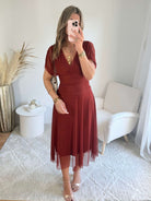 Robe en tulle terracotta - Léna