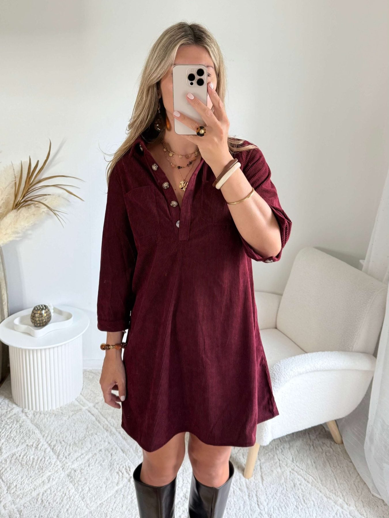 Robe en velours - Cécilia