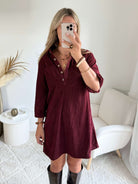 Robe en velours - Cécilia