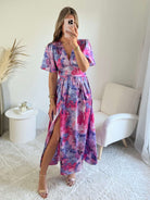 Robe fendue à strass - Alba