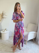 Robe fendue à strass - Alba