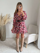 Robe fleurie rose - Rosalie