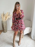 Robe fleurie rose - Rosalie