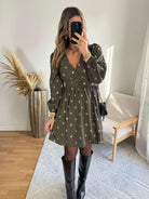 Robe kaki dorée - Alicia