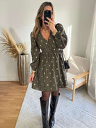 Robe kaki dorée - Alicia