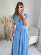 Robe longue femme bleu clair cérémonie - Zoé - Easy Dressing