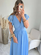 Robe longue femme bleu clair cérémonie - Zoé - Easy Dressing