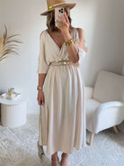 Robe longue bohème écrue - Dita