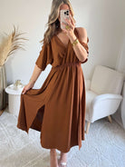 Robe longue bohème marron - Dita