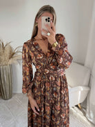 Robe longue bohème chic à manches longues Baya