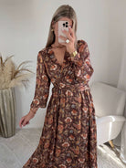 Robe longue bohème chic à manches longues Baya