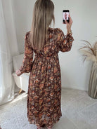 Robe longue bohème chic à manches longues Baya