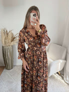Robe longue bohème chic à manches longues Baya