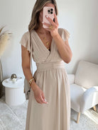 Robe longue beige - Zoé