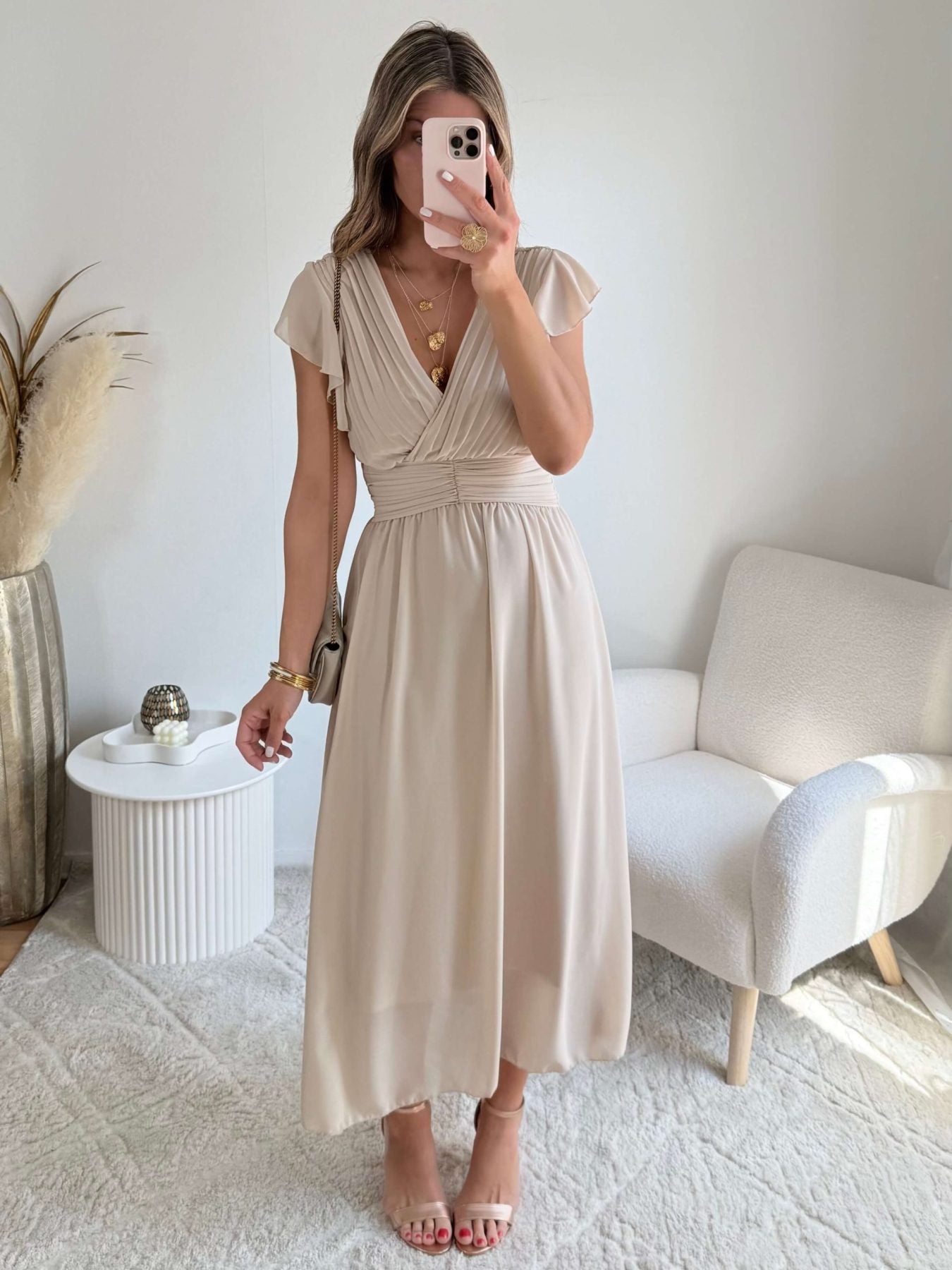 Robe longue beige - Zoé