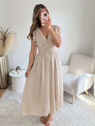 Robe longue beige - Zoé