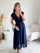 Robe longue marine - Zoé