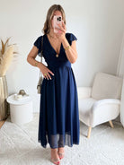 Robe longue marine - Zoé