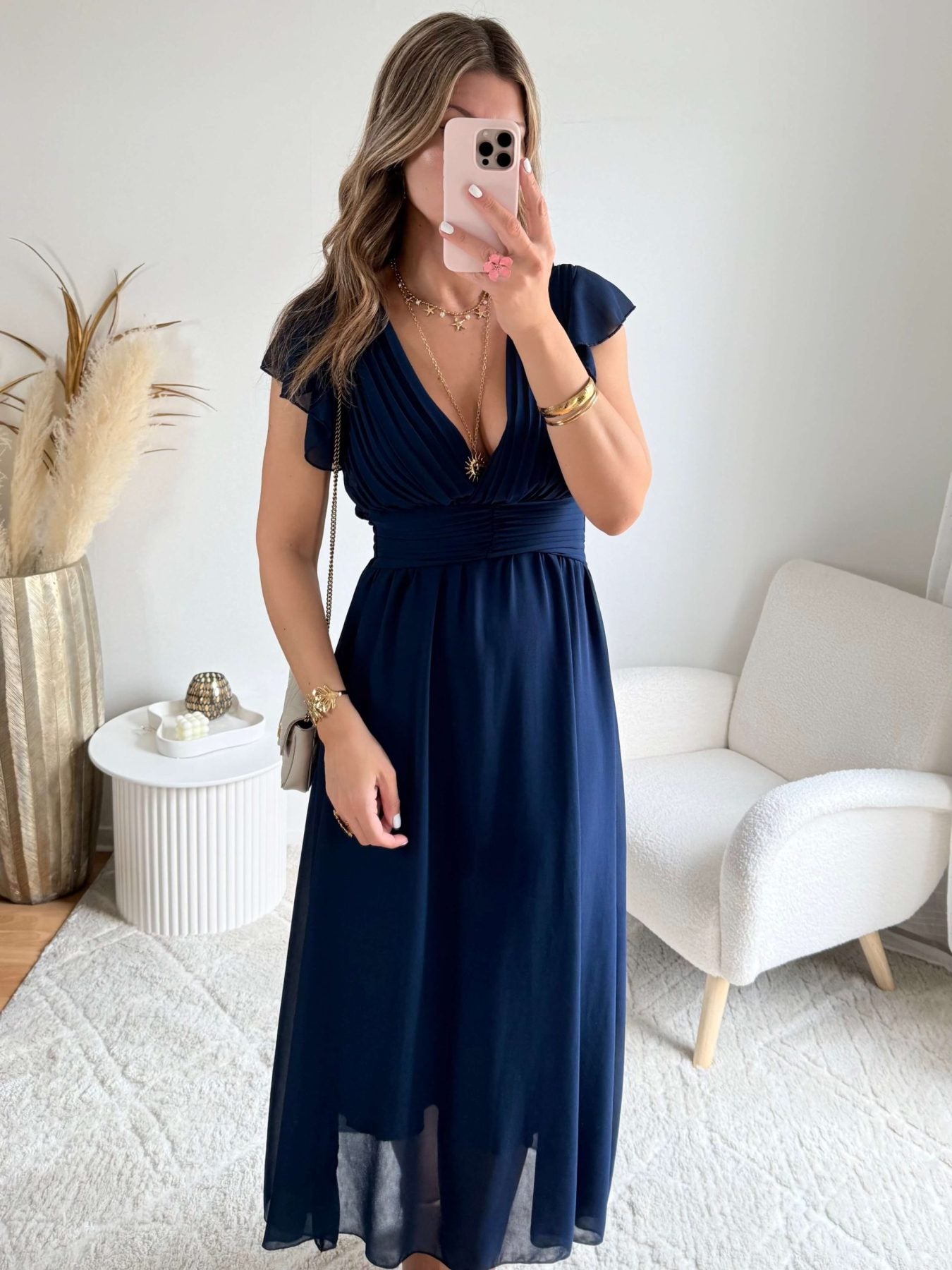 Robe longue marine - Zoé