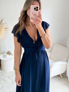 Robe longue marine - Zoé