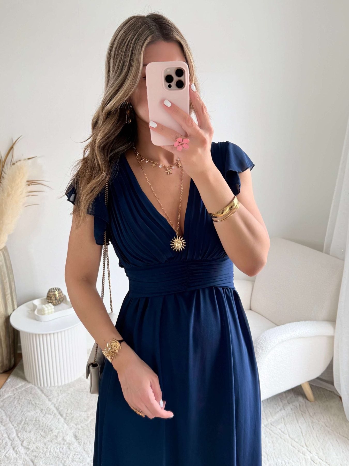 Robe longue marine - Zoé