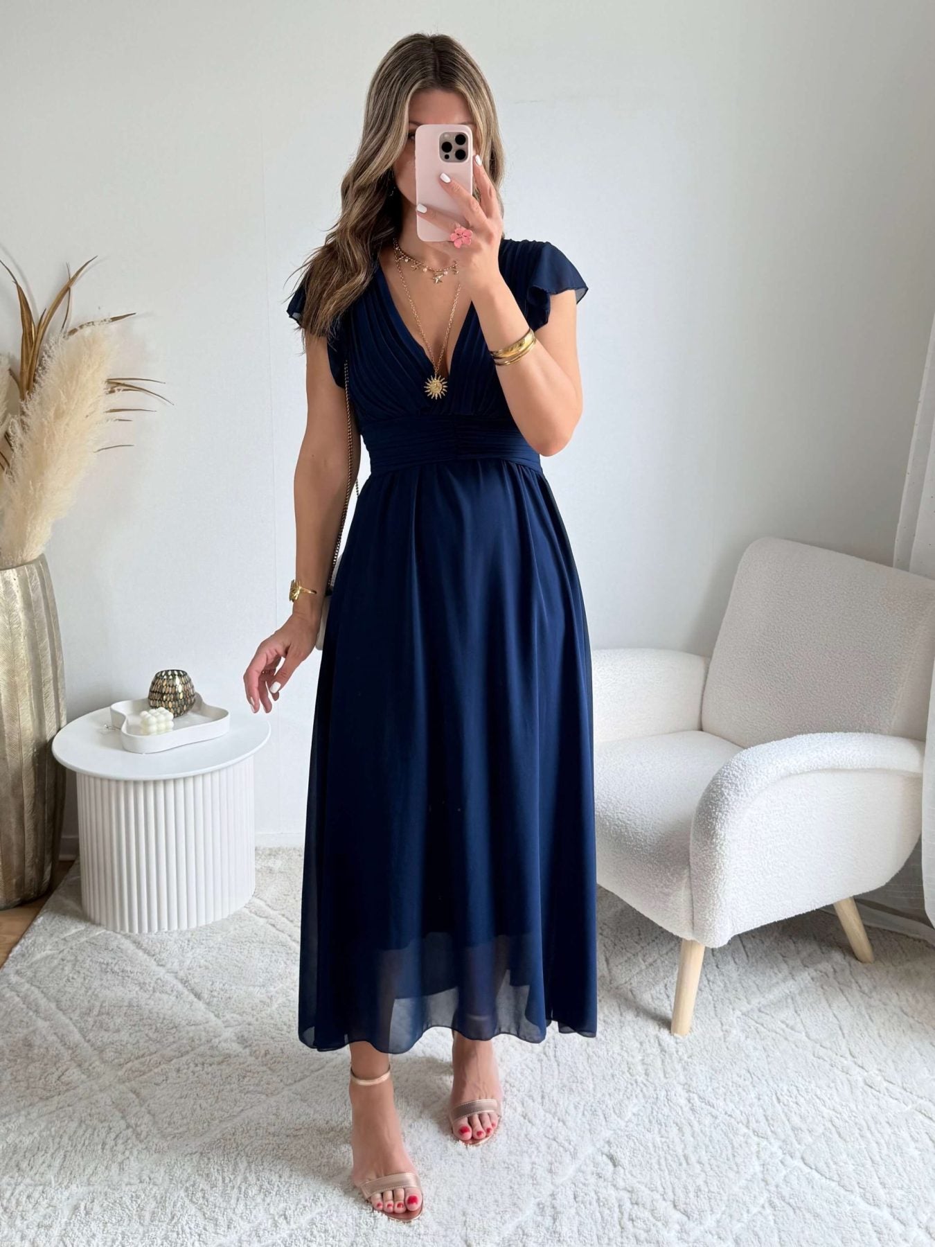 Robe longue marine - Zoé