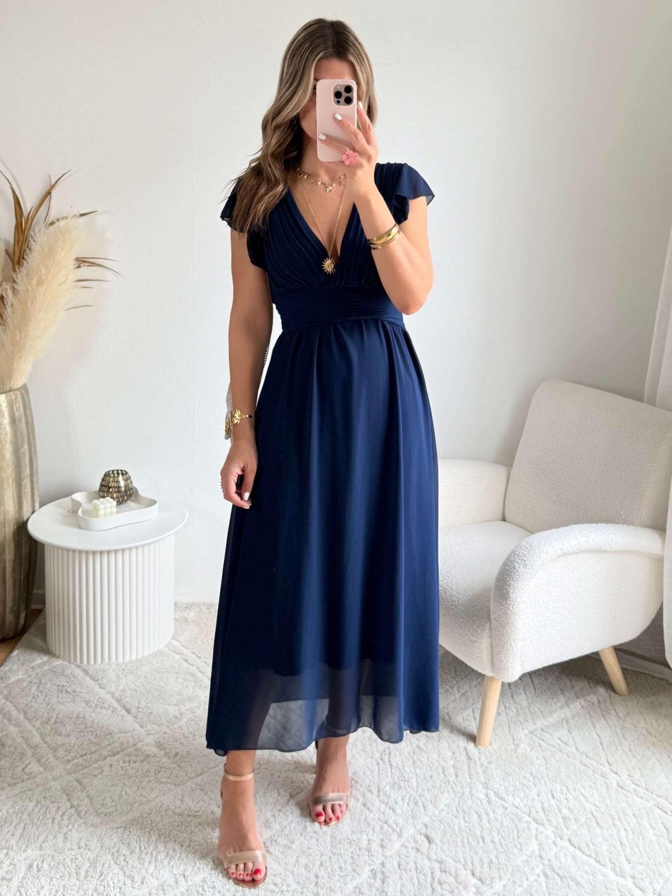 Robe longue marine - Zoé