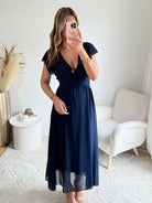 Robe longue marine - Zoé