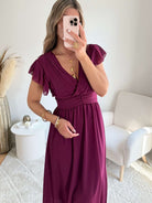 Robe longue prune - Zoé