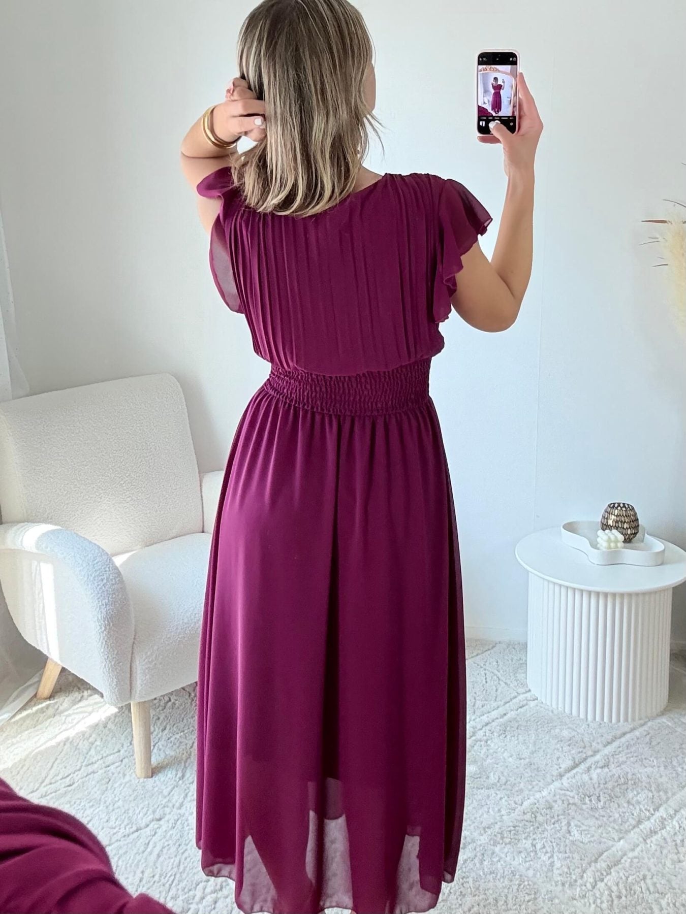 Robe longue prune - Zoé