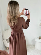 Robe longue chocolat - Margot