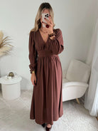 Robe longue chocolat - Margot