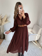 Robe longue chocolat - Sienna