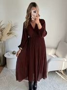 Robe longue chocolat - Sienna