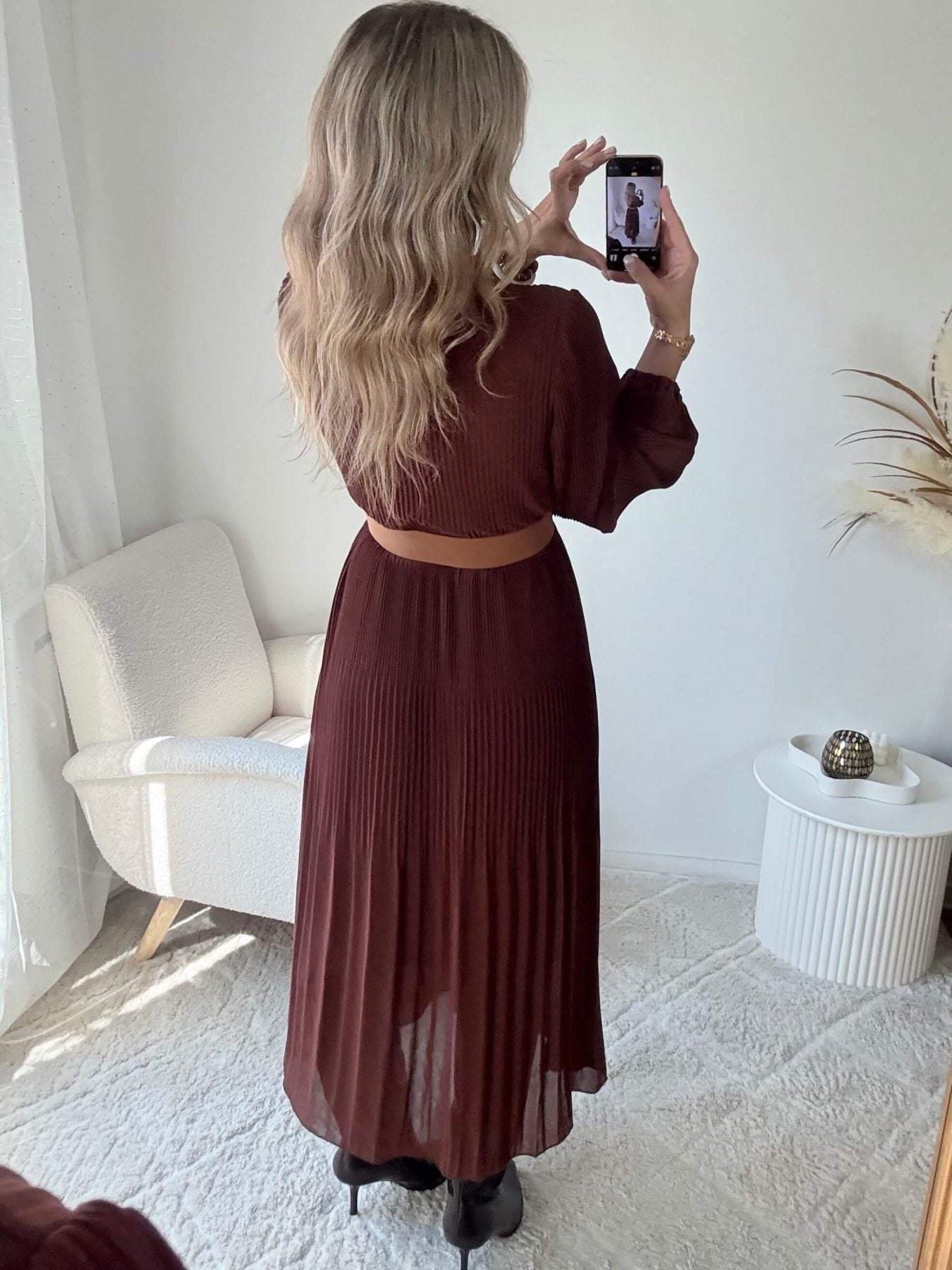 Robe longue chocolat - Sienna