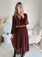 Robe longue chocolat - Sienna