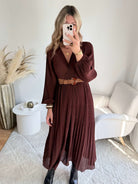 Robe longue chocolat - Sienna
