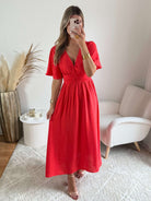 Robe longue corail - Diana
