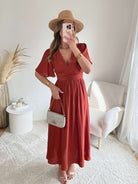 Robe longue terracotta - Diana
