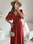 Robe longue terracotta - Diana