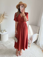 Robe longue terracotta - Diana