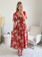 Robe terracotta dorée - Sarah