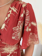 Robe terracotta dorée - Sarah